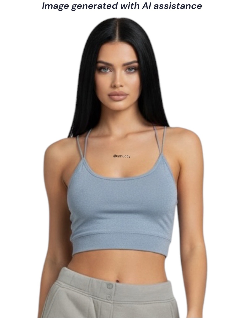 Gilly Hicks M shimmery blue strappy bralette